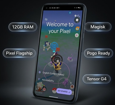 Google Pixel 9 (128GB - 12GB RAM) - Pokemon Go *Location Spoofing Phone*