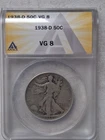 1938-D Walking Liberty Half Dollar Denver Key Date