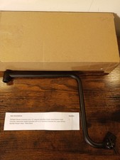 PDPBath Shower Head Extension Arm, 12" Solid Brass Adj. Ht W/G1/2 Universal Blk