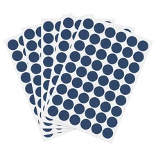 270 Pieces 21mm/0.83" Screw Hole Sticker, Dark Blue, 5 Sheet