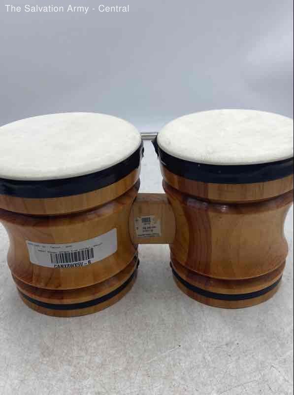 Brown Wooden Musical Instruments Folk & World Drums Cozumel Mexico Small Bongo