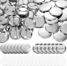100 Metal PIN Back Button Parts 58MM 2 INCH for Badge - Maker 100 Shell