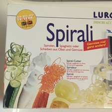 LURCH Spirali Spiralschneider Gem&uuml;seschneider, manuell, Wei&szlig;/Blau