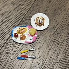 Re-ment Miniature Kids Meal Foods Dollhouse Megahouse Flatware Spoon Fork Knifr