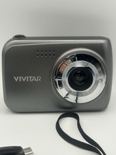 Vivitar VECE120 Digital Camera Silver Compact Camera w/ USB Cable Strap Tested