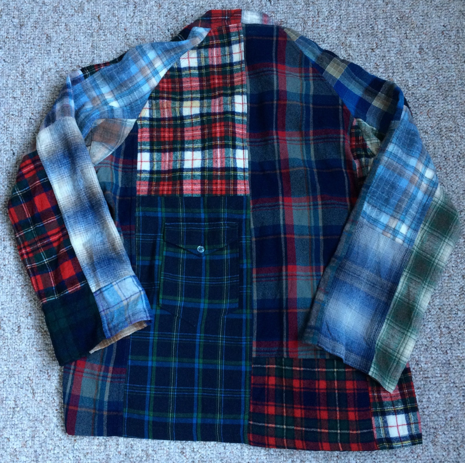 Rebuild by Needles Patchwork Plaid Wool Coat Jack… - image 6