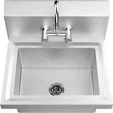 Wall-Mounted Hand Wash Sink Restaurant Stainless Steel Commercial Hand Basin New
