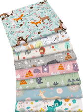 8Pcs Fat Quarter Fabric Bundles 100 Cotton 20'' X 20'' Quilting Cotton Craft Fa