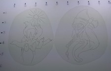 Vintage 80's Acetate Tattoo Stencils "Acetate set  26". Good condition.