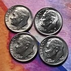 1982 D - 1983 P - 1969 P - 2009 D Roosevelt Dimes  4 Low Mint Scarce Unc Ms