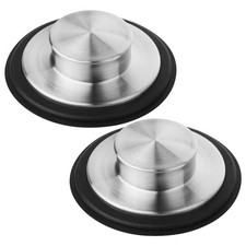 Kitchen Sink Drain Stopper Cover, 2PCS Stainless Steel Garbage Disposal Stopper
