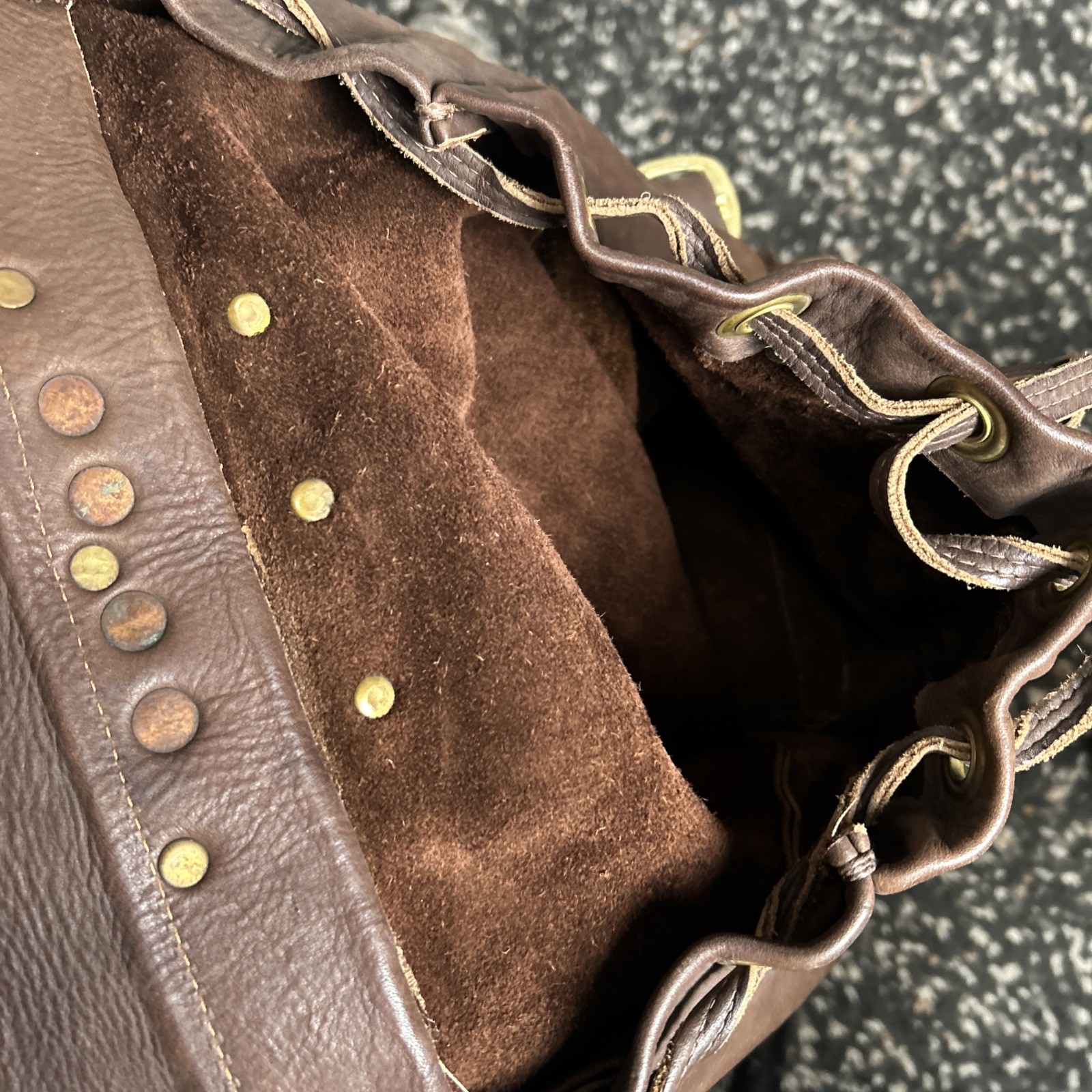 Brown super soft leather backpack. - image 6