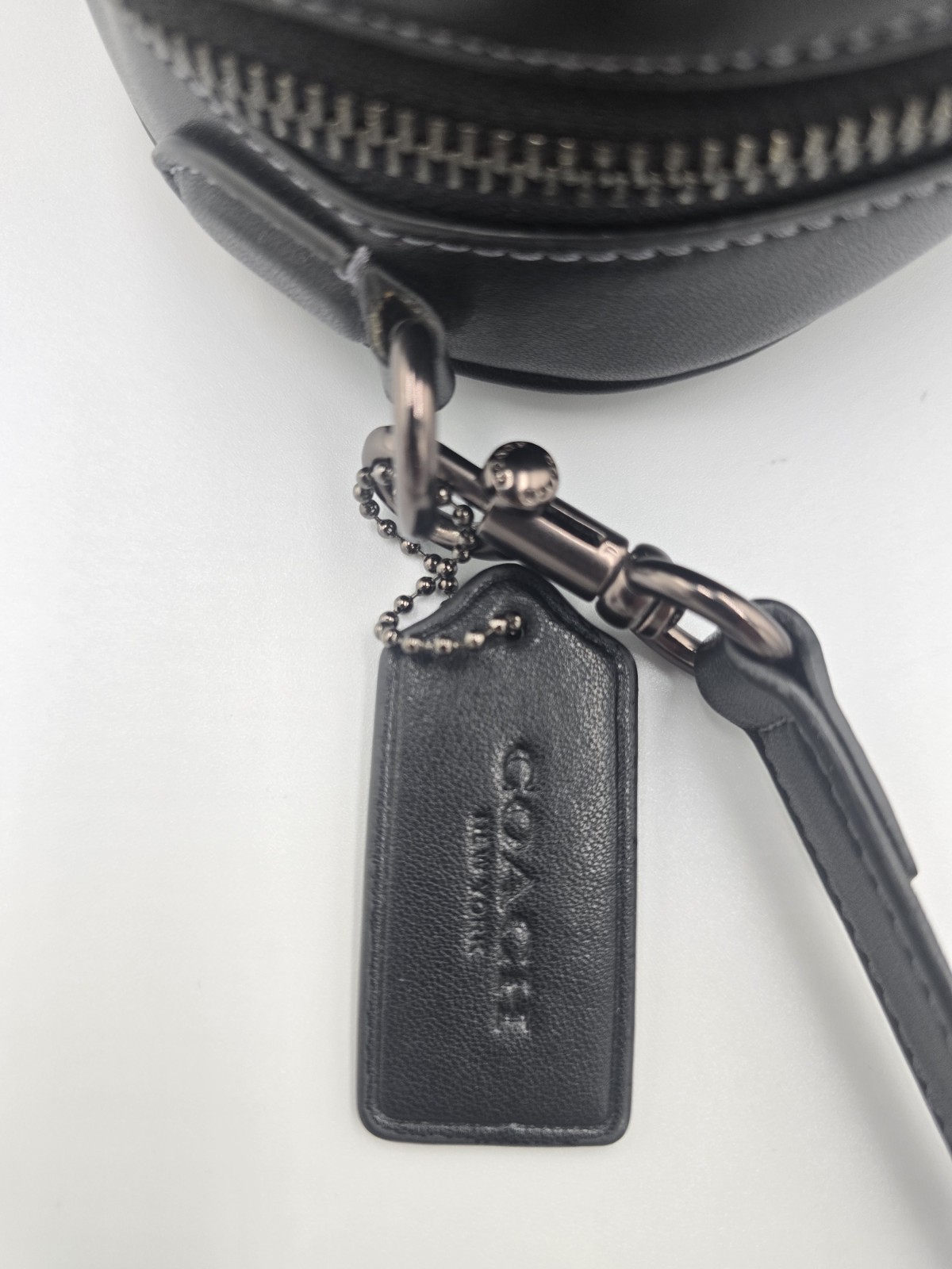 COACH CE725 Quilted Black Leather Heart Crossbody Purse Gunmetal Hardware image 7