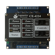 Loganetics CE-4224 4-Zone Conventional Fire Alarm Control Panel for Collectors