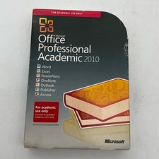 Microsoft Office 2010 Professional ACADEMIC for PCs Retail New open Box