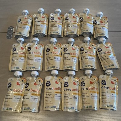 18 Cerebelly Organic Baby Food Puree Pouches   Butternut Squash Chicken Broth