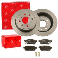 TRW Bremsscheiben 239Mm + BelÄGe Hinten Passend FüR Honda Civic Accord