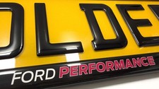 1 x Ford Performance Fuscia 3D Gloss Gel - Quick Release - Number Plate Holder