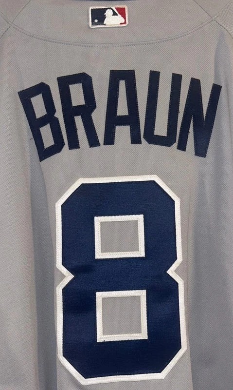 Ryan Braun #8 Brewers Majestic 2008 All-Star Jersey Gray XL NWOT - Image 3 of 4