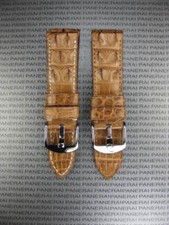 New 24mm Alligator Skin Hornback Leather Strap Brown Watch Band BREITLING 24 X1