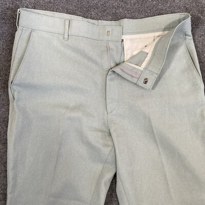 Vintage 70s Levi's Action Slacks Mens 36x32 Light Green Gray *READ