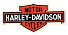 Harley Davidson Bar and Shield OUTSIDE WINDOW Decal OEM Part D11 ~ 4.25 Inches!