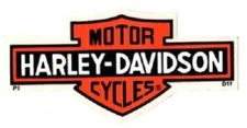Harley Davidson Bar and Shield OUTSIDE WINDOW Decal OEM Part D11 ~ 4.25 Inches!