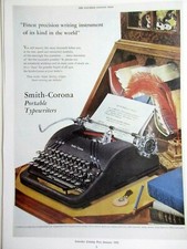 Two Ad Print-Smith-Corona Typewriter Sat Eve Post 1950-Proctor Life Apr 1950 79