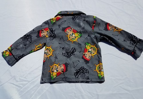 Pigiama ragazzo Disney taglia 2T Jake Neverland Pirates pigiama pantaloni manica lunga bottoni - Foto 5 di 9