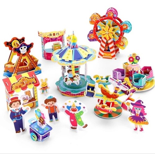 New 3D puzzle craft for kids Amusement park Ferris wheel 5 6 7 8 9+ years old - Picture 3 of 12