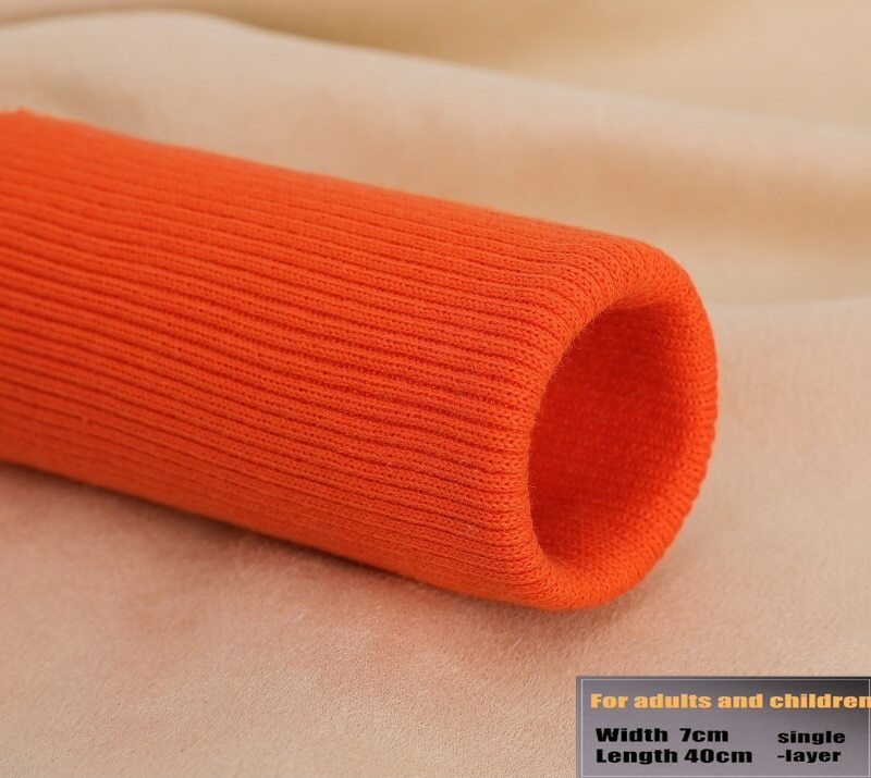 Material de puño acanalado tubular tejido acanalado tela acanalada para niños chaquetas costura