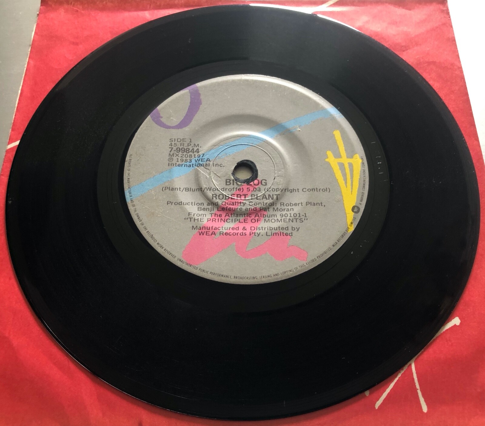 CULTURE CLUB Karma Chameleon RARE 7" MISPRESS MISPRINT ROBERT PLANT Led Zeppelin