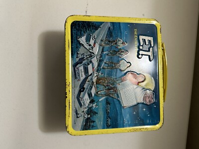 Vintage 1982 Aladdin E.T. Metal Lunchbox Without Thermos 