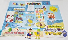A Day At The Beach Scrapbook Package - 12 x 12 Design Papers, Stickers,  More