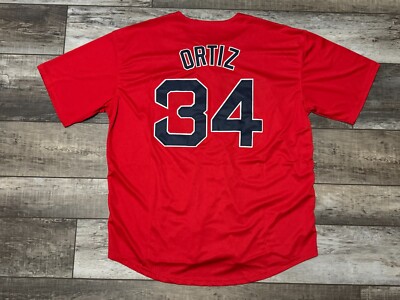 Boston Red Sox David Ortiz #34 Red Jersey All Stitched Adult