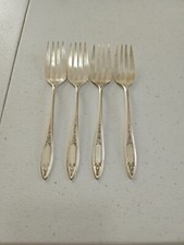 Lot of 4 Vintage WM A Rogers "AA HEAVY" Silver Plate Forks