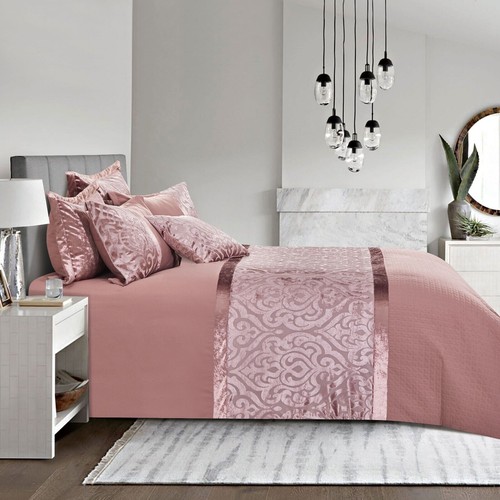 Luxus 3-teilig Damast Bettdecke Quiltbezug Bettwäsche Set Doppel Kingsize Kissenhülle - Bild 28 von 39