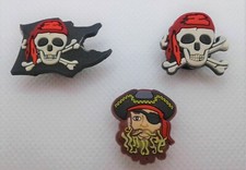 Shoe Dads Shoe Charms: RED PIRATE - 3 PIECE SET - NEW