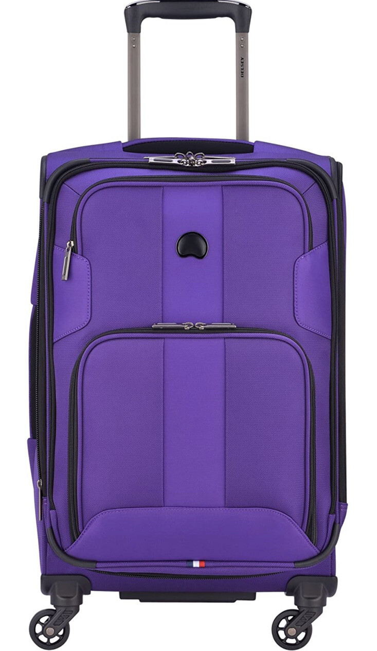 DELSEY Paris Sky Max 2.0 Softside Expandable Luggage with Spinner , Purple 2PC