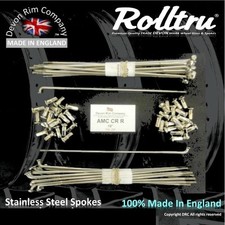 AMC4-SSP Stainless Spokes 19" Rear AJS Matchless Cotton Reel Spool Hub 3.1" Wide