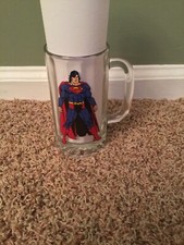 Vintage 1998 DC Comics Superman Beer Glass Mug