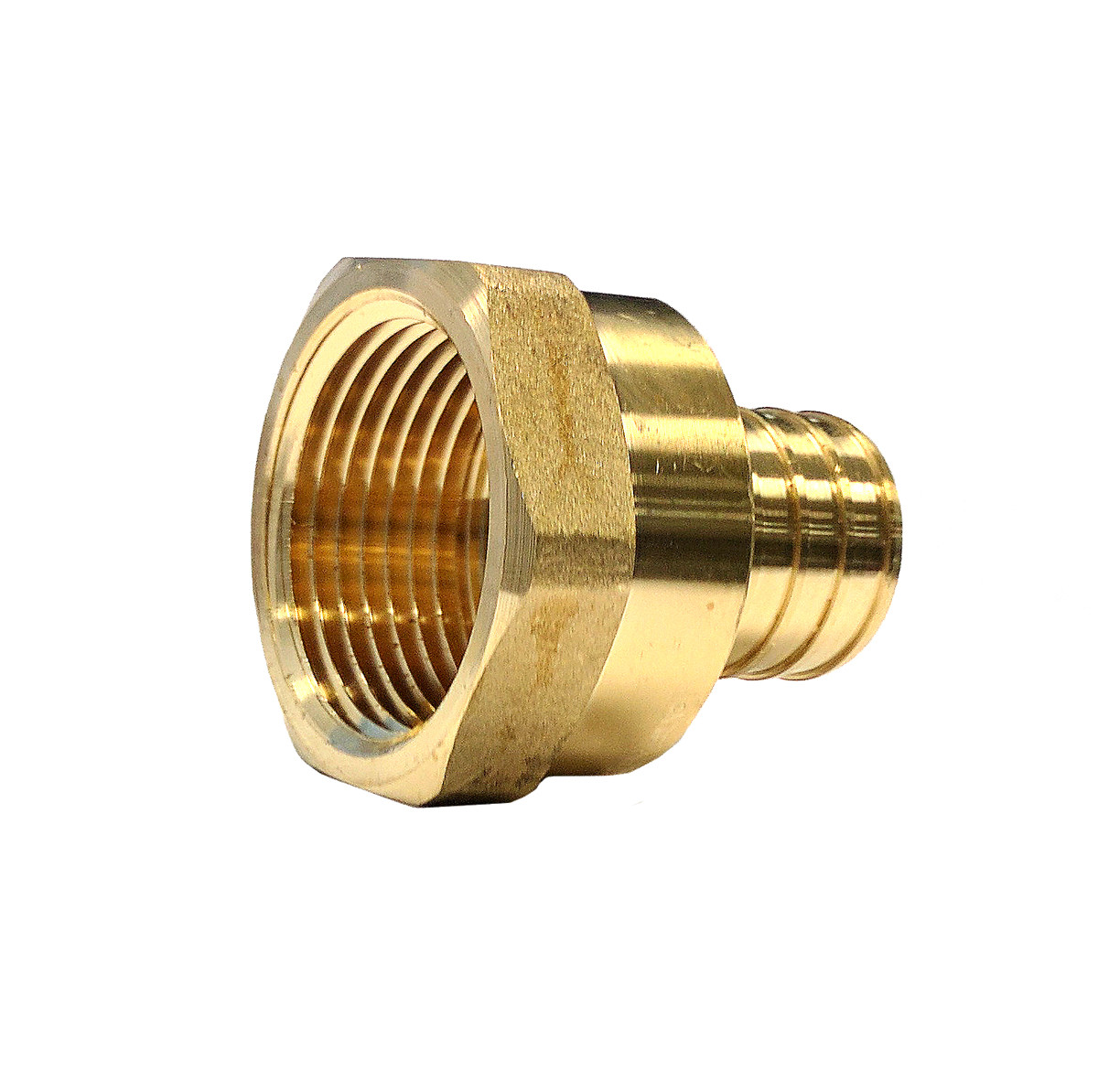 Libra Supply 1/2 inch, 1/2'' PEX Copper Brass Female Adapter, Barb x FIP, 20 pcs