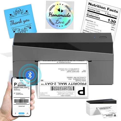 Logistics Thermal Label printer PM249-BT Bluetooth SHIPPING Labels Black ATL 125 - Picture 2 of 17