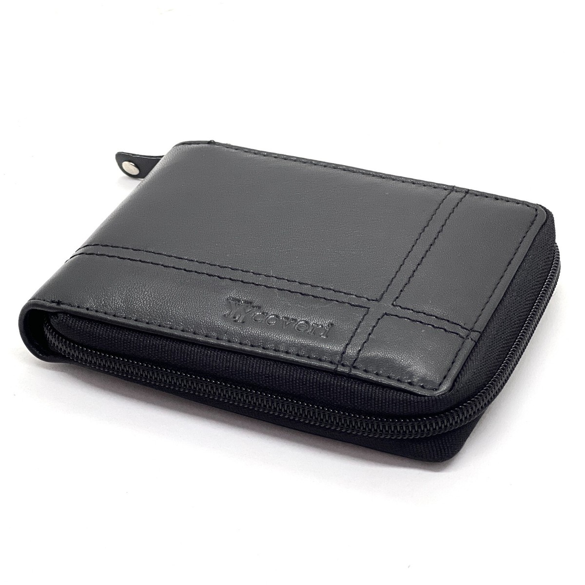 Portafoglio uomo ragazzo vera pelle Coveri chiusura con zip