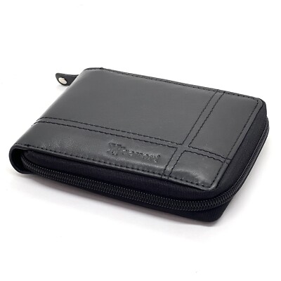 Portafoglio uomo ragazzo vera pelle Coveri chiusura con zip