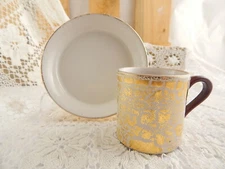 Set Caffè Tazza Pezzo Unico Maiolica Artistica Moderna Cardo D'Oro Firenze #9