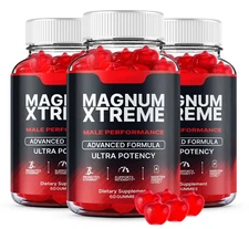 Magnum Xtreme Gummies for Men ed, Male Support Gummy for Energy ( 3 Pack )