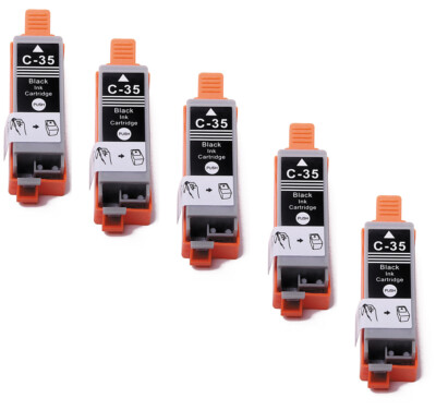 5PK Black Ink Cartridges for PGI-35BK Canon Pixma iP100 iP110 TR150 Printer