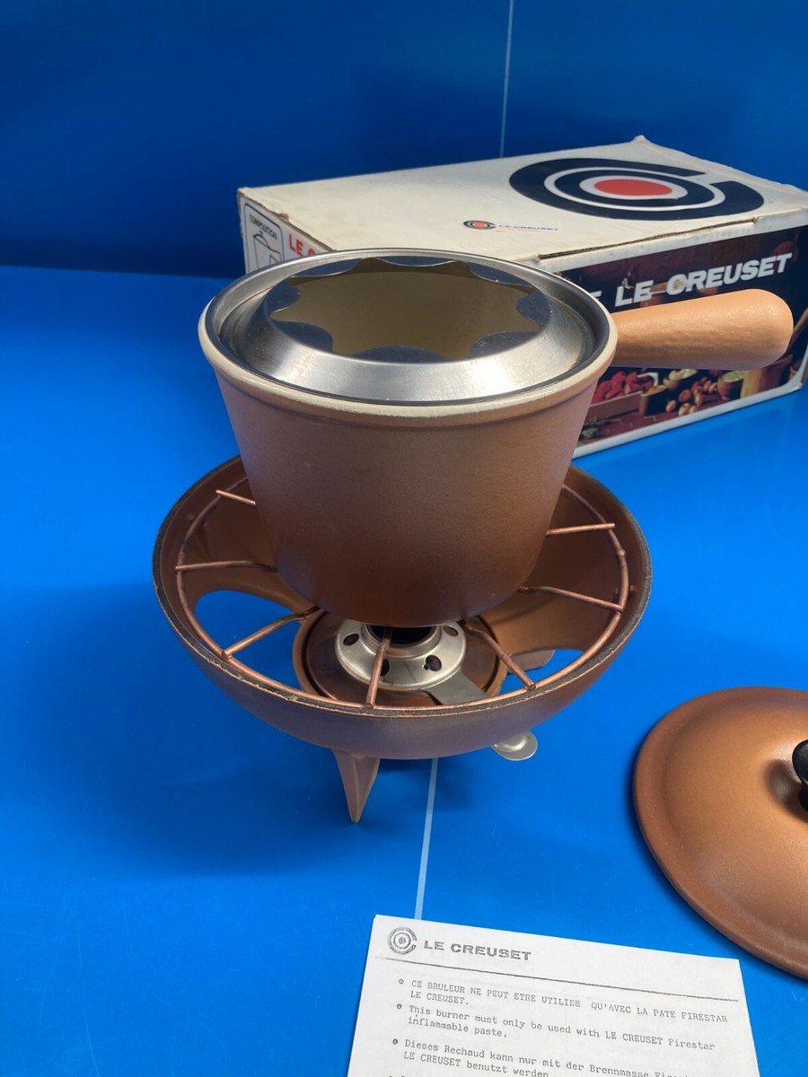 Service à Fondue Le Creuset Complet – Poêlons En Fonte Marron, Boîte N3