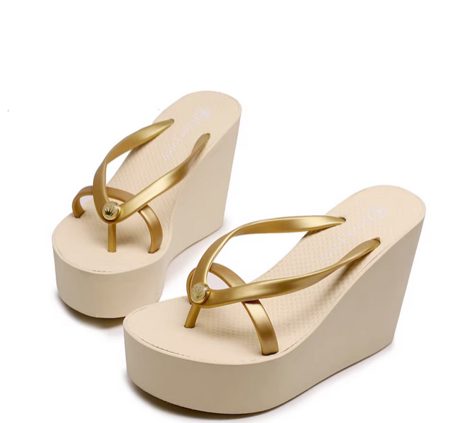 PANTOFOLA D’ORO Sandali estivi infradito donna zeppa plateau tacchi alti pantofole da spiaggia scarpe